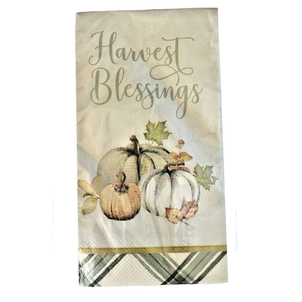 Thanksgiving Paper Napkins Towels Buffet Fall Harvest Blessings 40 Ct Decoupage